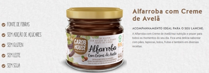 Alfarroba de Creme em Avelã