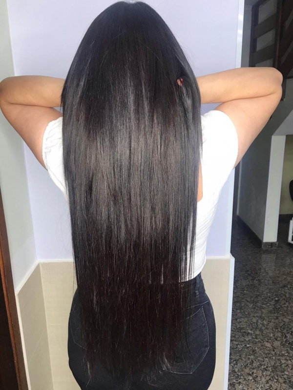 Aplicação de Mega Hair Fita Adesiva