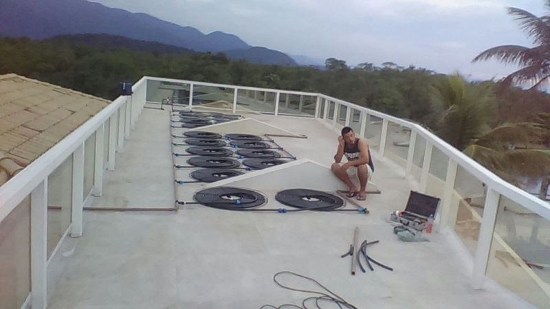 Aquecimento com Placa Solar para Piscina de Fibra