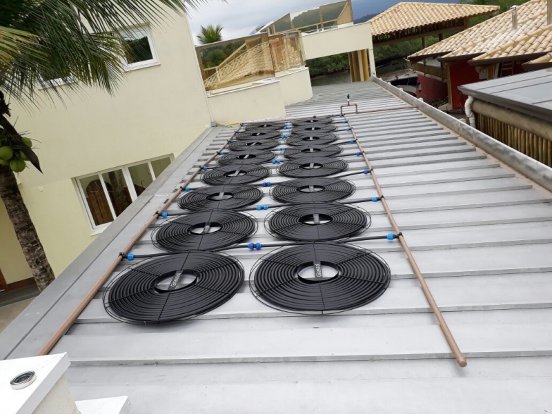 Aquecimento Solar para Piscina de Fibra