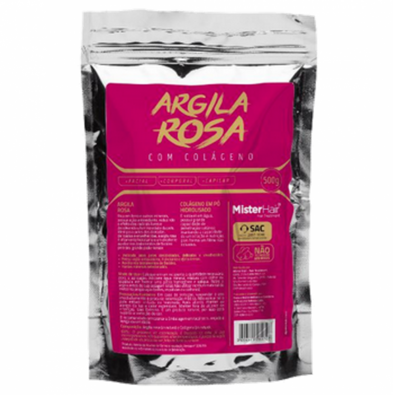 Argila Rosa no Cabelo