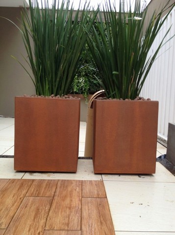 Cachepots de Aço Corten