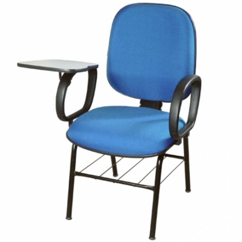 Cadeira Universitária Estofada com Prancheta Escamoteável