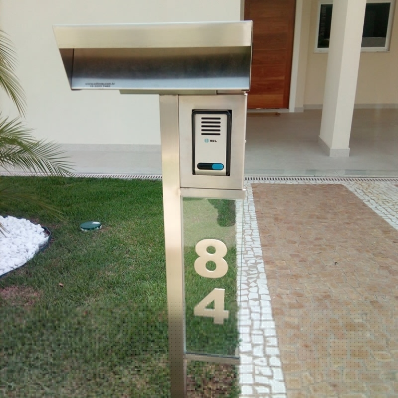 Caixa de Correio de Inox para Muro
