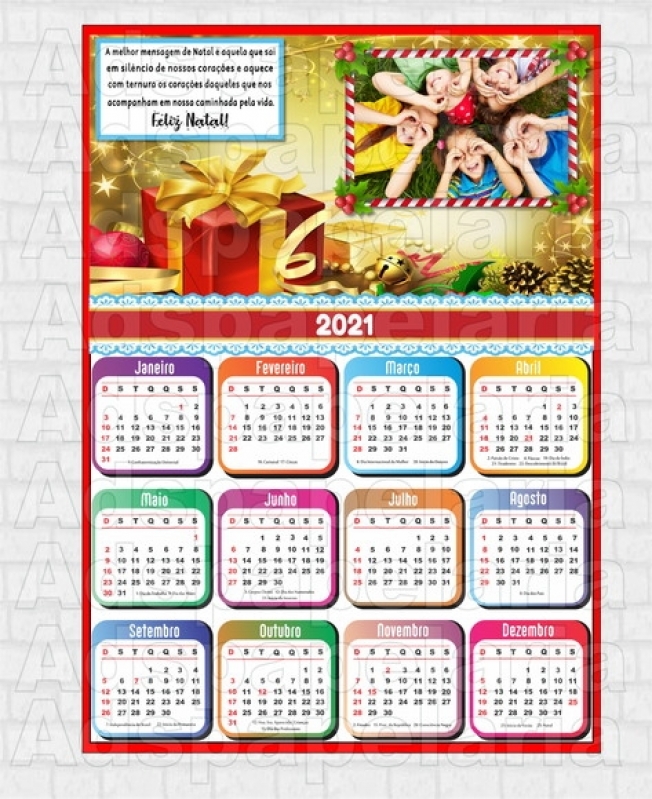 Calendário A4 Personalizado