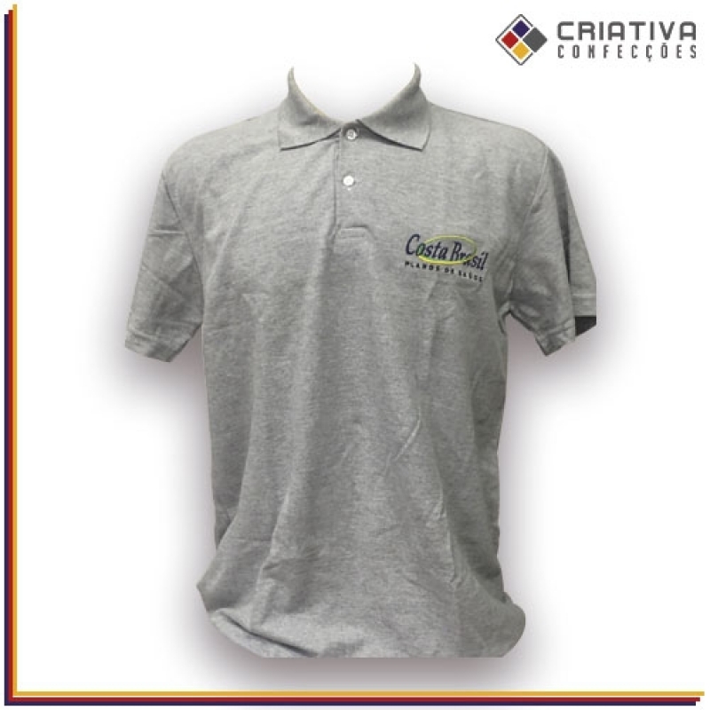 Camisa Polo com Bolso Masculina