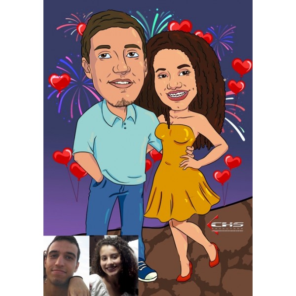 Caricatura Convite de Casamento