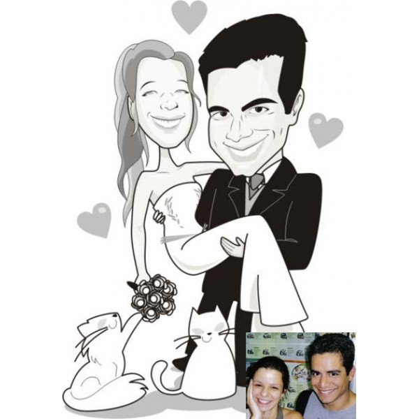 Caricatura de Casamento no Vale do Paraíba