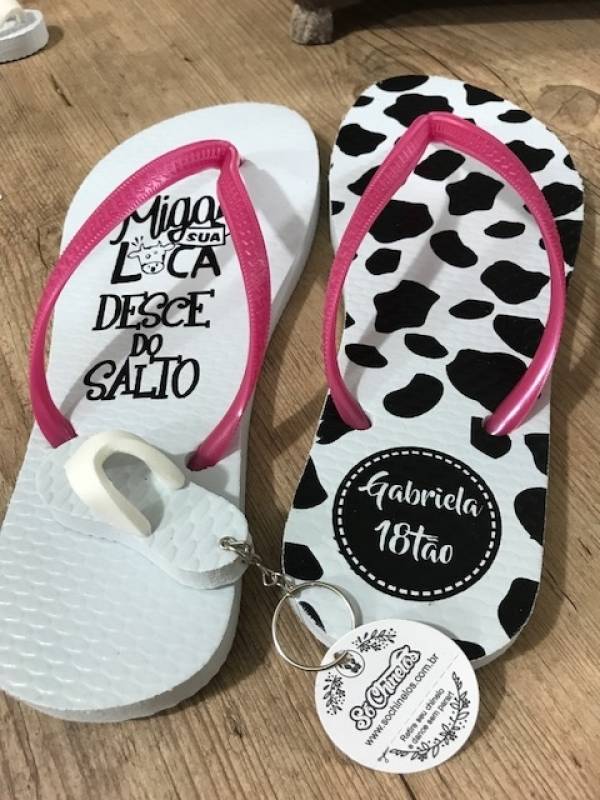 Chinelo Customizado para Aniversário