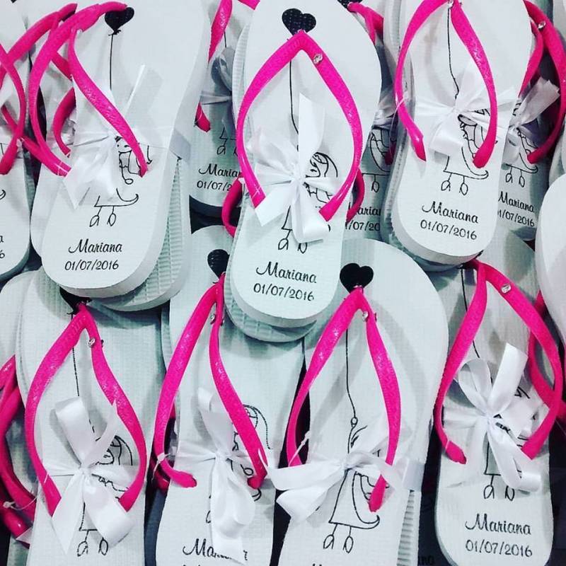 Chinelo Personalizado de Casamento