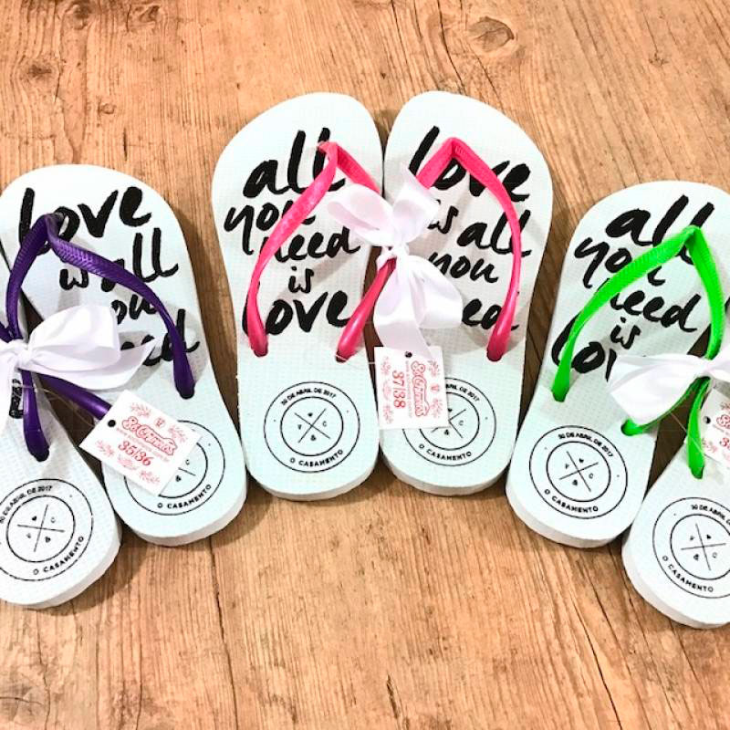 Chinelo Personalizado para Aniversário de Namoro