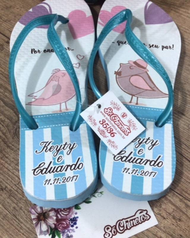 Chinelos Havaianas para Lembrança de Casamento