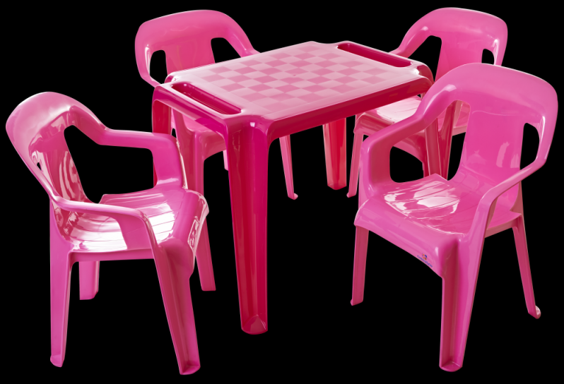 Conjunto de Mesa de Plástico Redonda