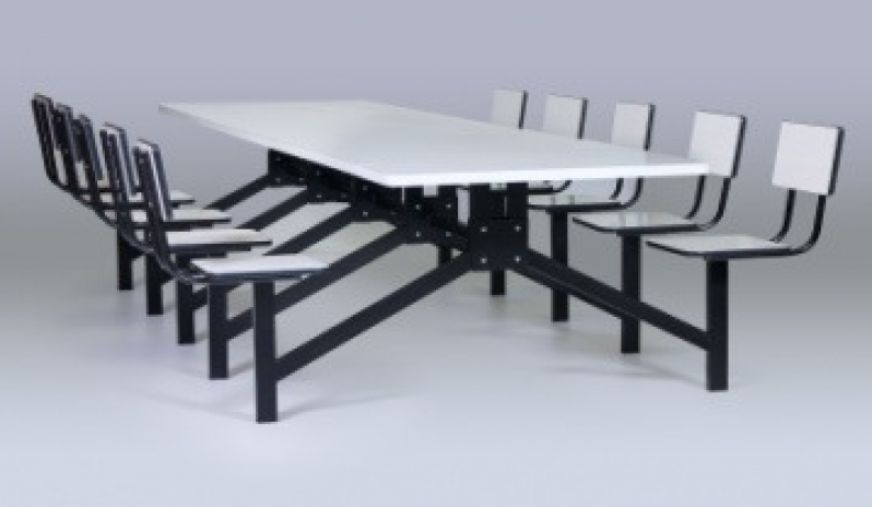 Conjunto de Mesa e Cadeiras para Refeitório