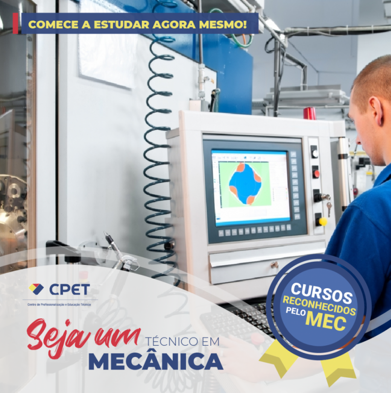 Curso Técnico de Mecânica Industrial a Distância