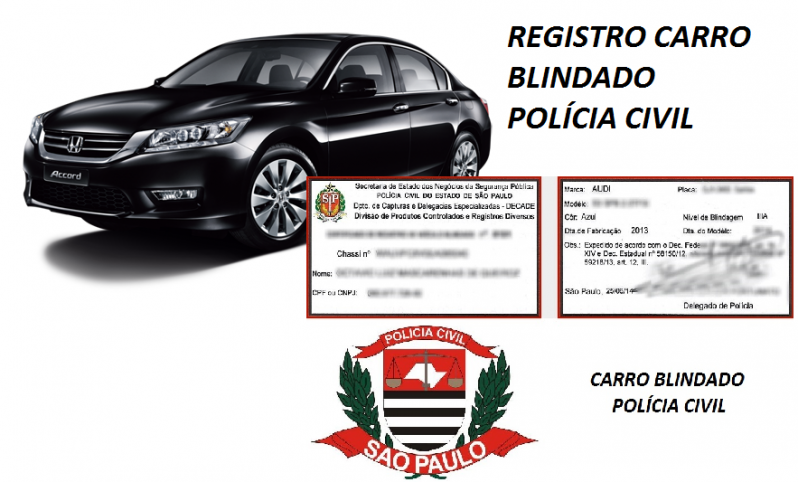 Despachante para Registro de Automóveis Blindados na Polícia Civil