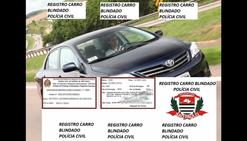 Despachante para Registro de Carros Blindados na Polícia Civil