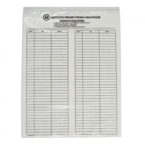 Envelope Vai e Vem de Plástico