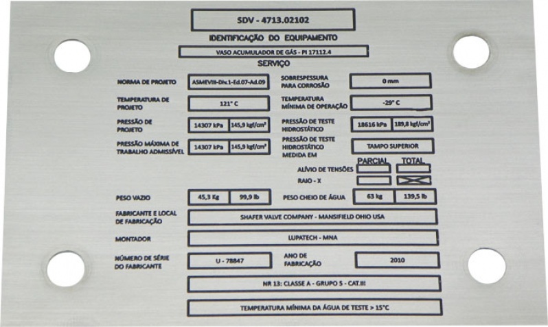 Etiquetas de Aço