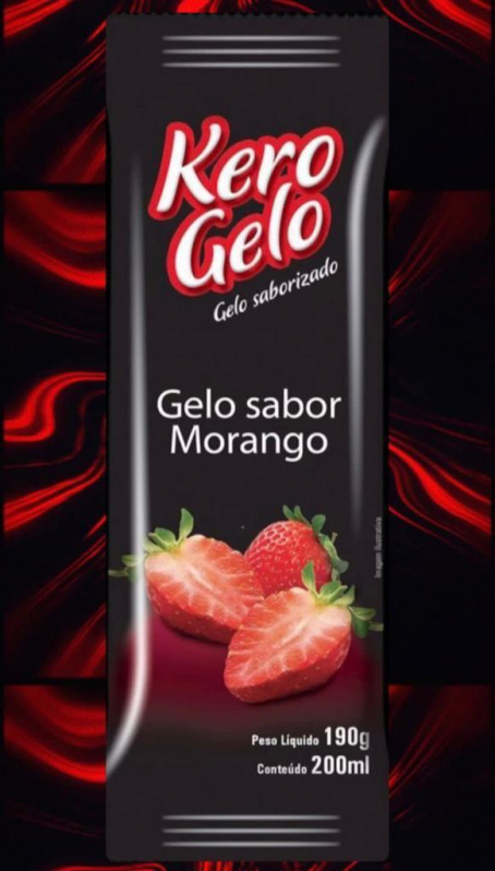 Gelo de Morango Saborizado