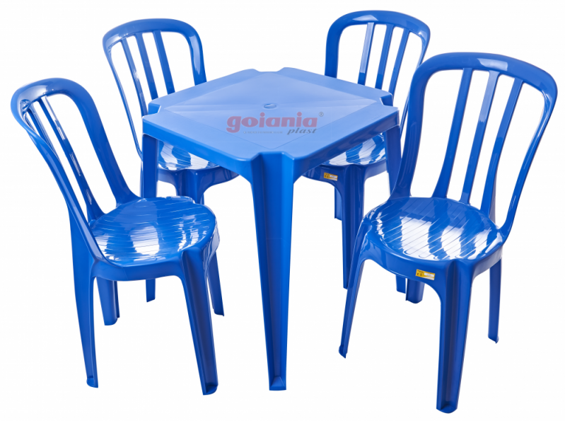 Jogo de Mesa e Cadeira de Plástico para Lanchonete