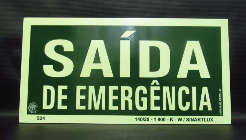 Loja de Placas de Sinalização de Emergências