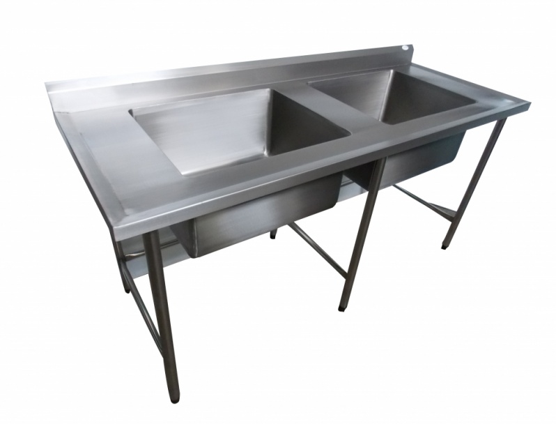 Pia Industrial Inox 2 Cubas