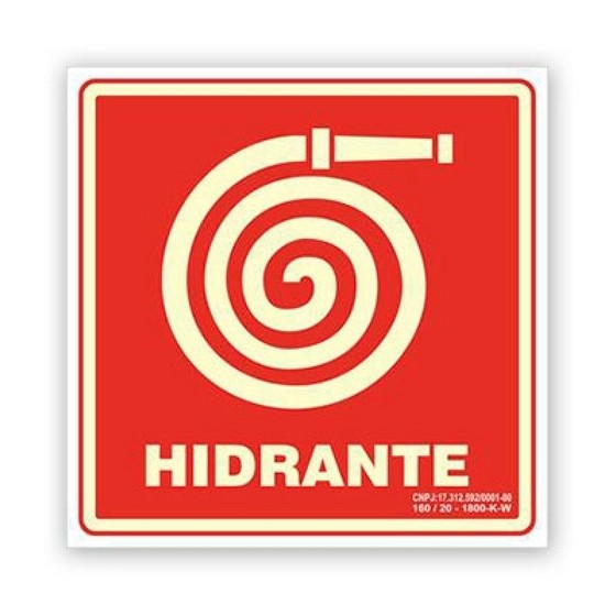 Placa de Pvc para Sinalização de Hidrante