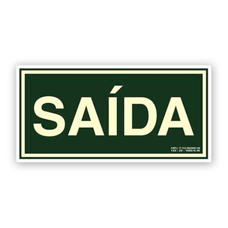 Placa de Saída com Seta