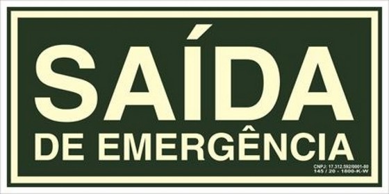 Placa de Saída de Emergência