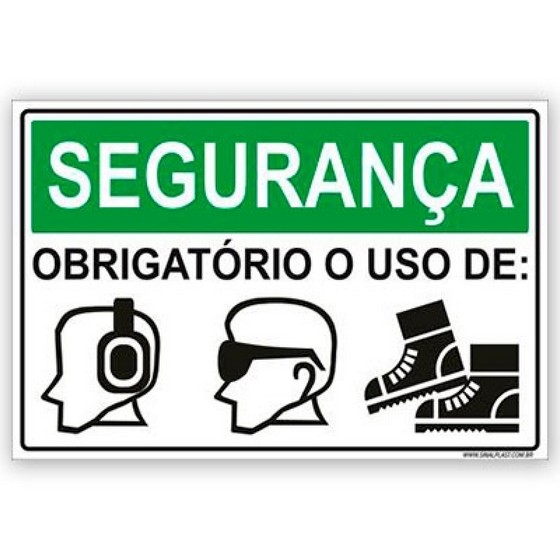 Placa de Segurança em Obra