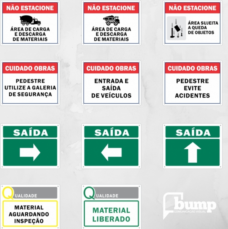 Placa de Sinalização Construção de Prédio