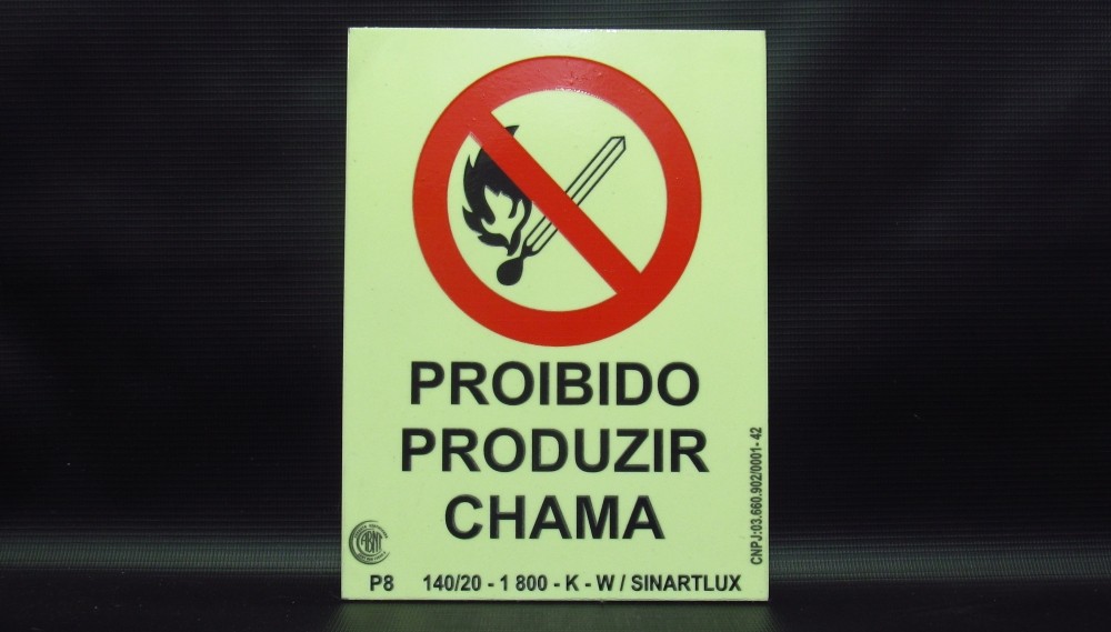 Placa de Sinalização de Emergência para Canteiro de Obras