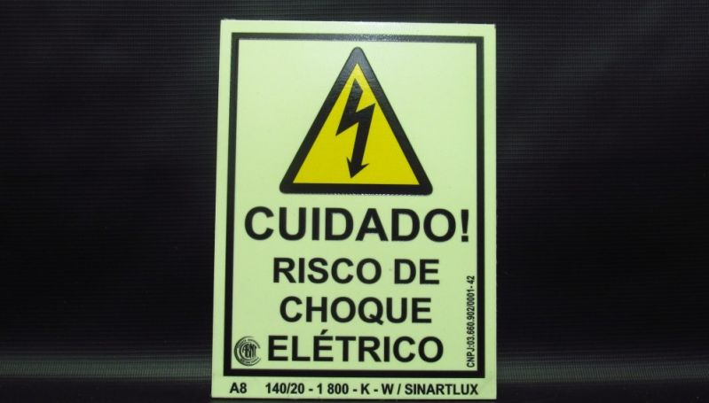 Placa de Sinalização de Segurança do Trabalho