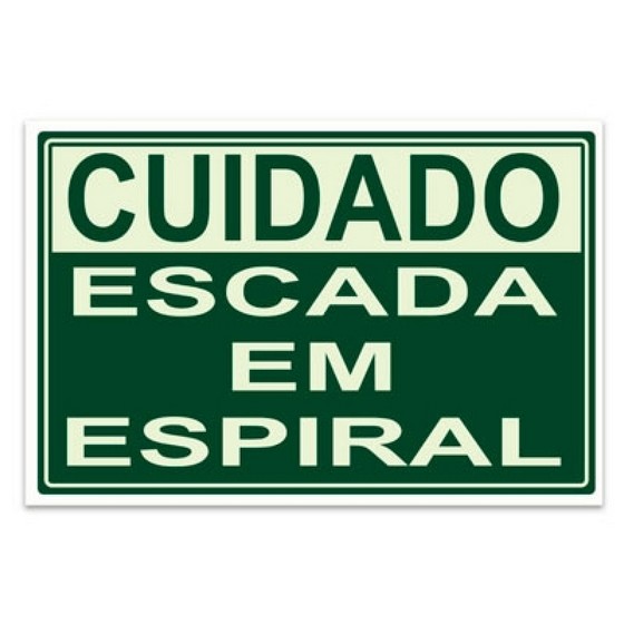 Placa Indicativa de Escada