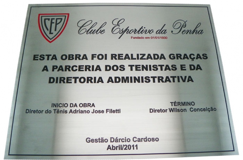 Placas Comemorativas SP