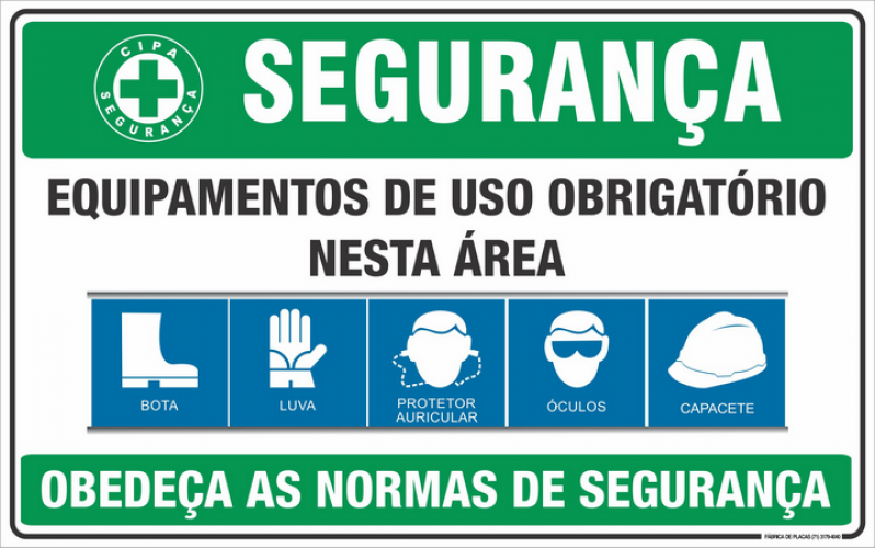 Placas de Conscientização de Segurança do Trabalho