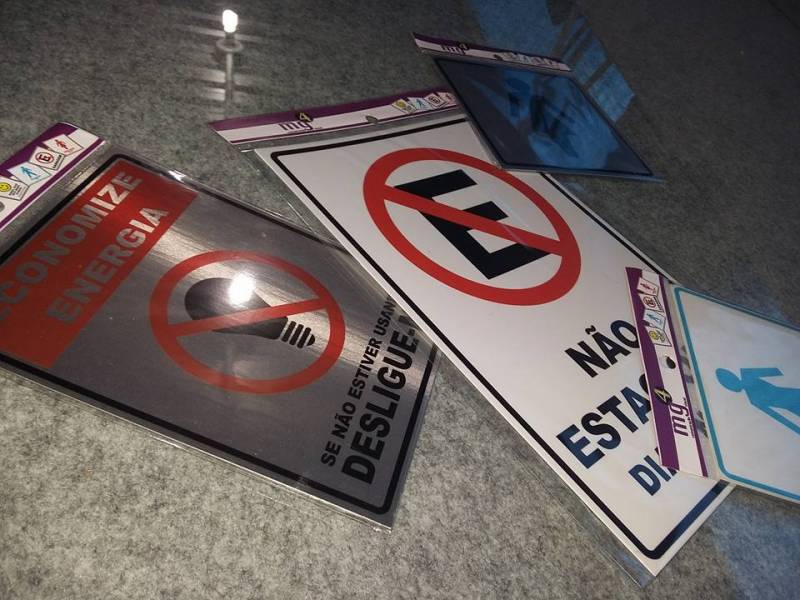 Placas de Sinalização Interna Personalizada