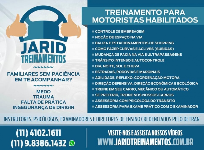 Treinamento para Habilitados com Medo de Trânsito