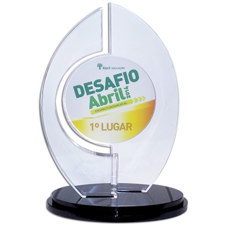 Troféu de Acrílico Cristal