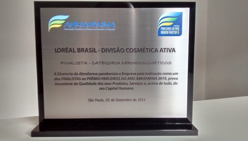 Troféu de Acrílico na Zona Leste