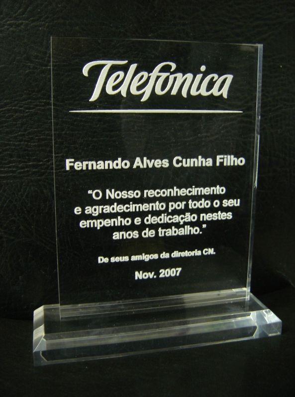 Troféu de Acrílico Personalizado