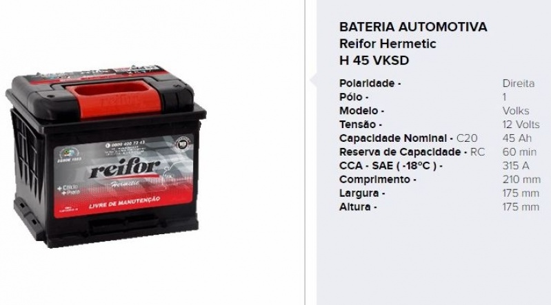 Baterias Automotivas 40 Amperes