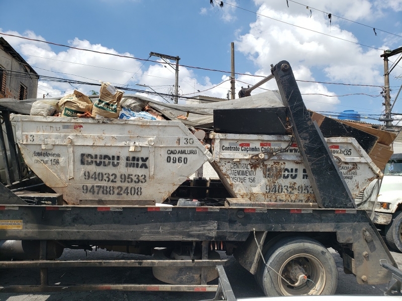 Caçamba Estacionária para Construtora