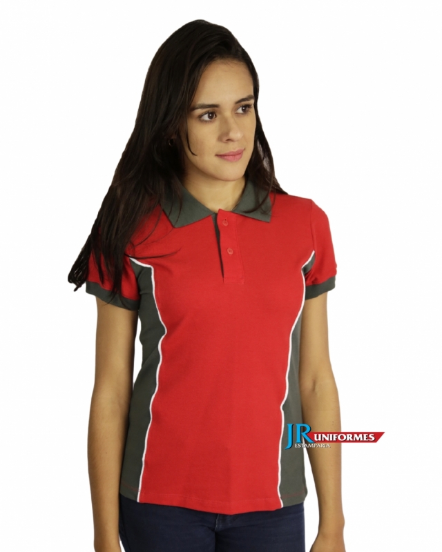 camisa polo feminina customizada