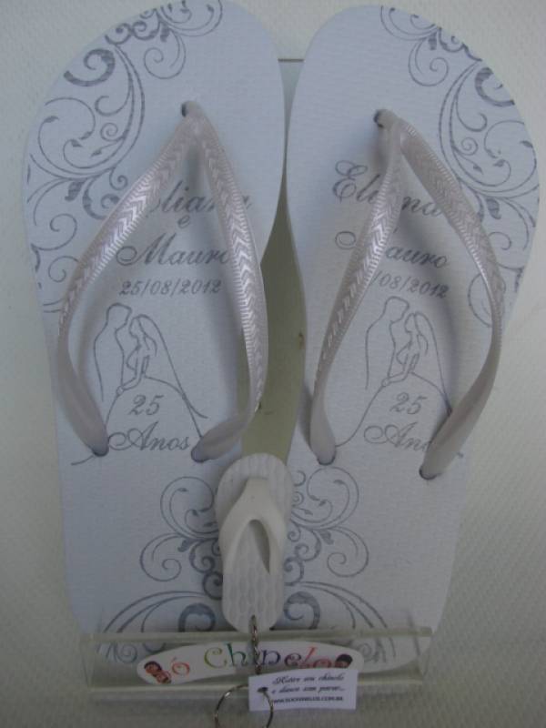 Chinelo Personalizado para Lembrança de Casamento