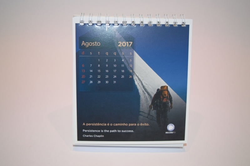 Impressão de Calendário de Bolso