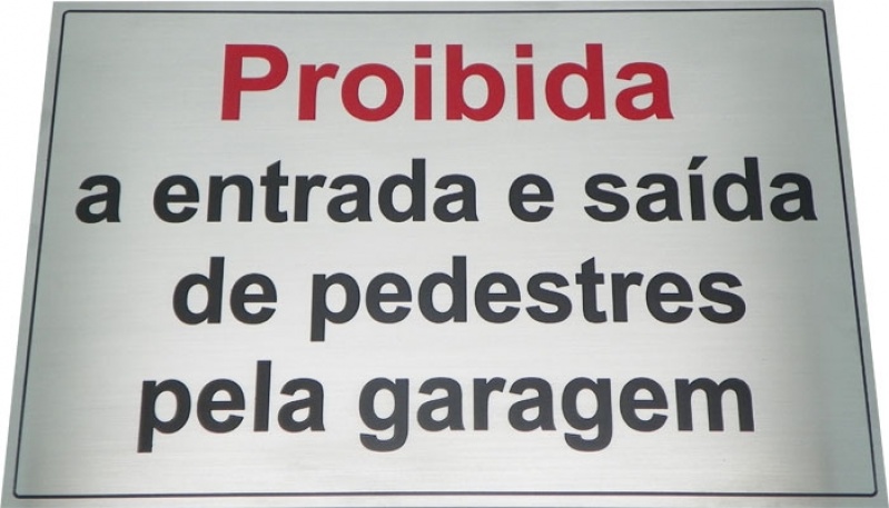 Placa em Acrilico para Sinalização